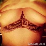 фото тату под женской грудью 26.01.2019 №238 - tattoo under the breasts - tatufoto.com
