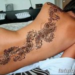 фото мехенди на пояснице 09.02.2019 №050 - mehendi on the lower back - tatufoto.com