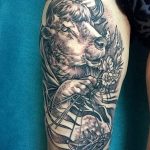 фото тату минотавр 01.02.2019 №015 - example drawing tattoo with a minotaur - tatufoto.com