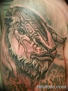 фото тату минотавр 01.02.2019 №045 - example drawing tattoo with a minotaur - tatufoto.com