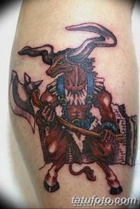 фото тату минотавр 01.02.2019 №047 - example drawing tattoo with a minotaur - tatufoto.com