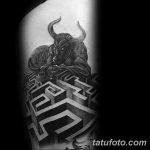фото тату минотавр 01.02.2019 №080 - example drawing tattoo with a minotaur - tatufoto.com