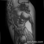 фото тату минотавр 01.02.2019 №097 - example drawing tattoo with a minotaur - tatufoto.com