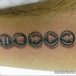 фото тату музыкальный плеер 13.02.2019 №049 - photo tattoo music player - tatufoto.com