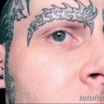 фото тату над бровью 25.02.2019 №005 - photo tattoo over eyebrow - tatufoto.com
