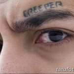фото тату над бровью 25.02.2019 №034 - photo tattoo over eyebrow - tatufoto.com