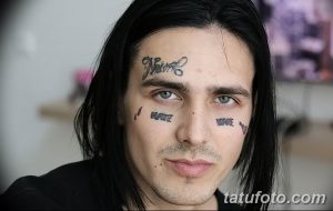 фото тату над бровью 25.02.2019 №080 - photo tattoo over eyebrow - tatufoto.com