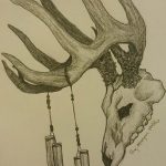 эскиз тату олень 23.02.2019 №003 - sketch tattoo deer - tatufoto.com