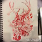 эскиз тату олень 23.02.2019 №006 - sketch tattoo deer - tatufoto.com