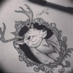 эскиз тату олень 23.02.2019 №010 - sketch tattoo deer - tatufoto.com