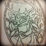 эскиз тату олень 23.02.2019 №013 - sketch tattoo deer - tatufoto.com