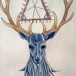 эскиз тату олень 23.02.2019 №014 - sketch tattoo deer - tatufoto.com