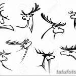 эскиз тату олень 23.02.2019 №023 - sketch tattoo deer - tatufoto.com