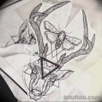 эскиз тату олень 23.02.2019 №024 - sketch tattoo deer - tatufoto.com