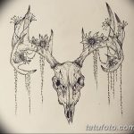 эскиз тату олень 23.02.2019 №026 - sketch tattoo deer - tatufoto.com