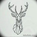 эскиз тату олень 23.02.2019 №027 - sketch tattoo deer - tatufoto.com
