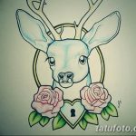 эскиз тату олень 23.02.2019 №032 - sketch tattoo deer - tatufoto.com