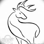 эскиз тату олень 23.02.2019 №046 - sketch tattoo deer - tatufoto.com