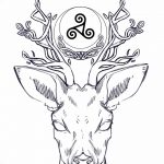 эскиз тату олень 23.02.2019 №051 - sketch tattoo deer - tatufoto.com