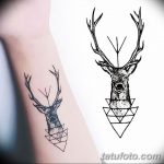 эскиз тату олень 23.02.2019 №070 - sketch tattoo deer - tatufoto.com
