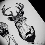 эскиз тату олень 23.02.2019 №072 - sketch tattoo deer - tatufoto.com