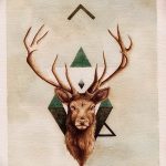 эскиз тату олень 23.02.2019 №073 - sketch tattoo deer - tatufoto.com