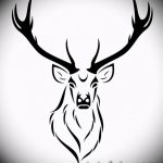 эскиз тату олень 23.02.2019 №078 - sketch tattoo deer - tatufoto.com