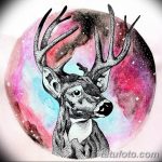 эскиз тату олень 23.02.2019 №090 - sketch tattoo deer - tatufoto.com