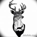 эскиз тату олень 23.02.2019 №091 - sketch tattoo deer - tatufoto.com