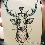 эскиз тату олень 23.02.2019 №096 - sketch tattoo deer - tatufoto.com