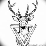 эскиз тату олень 23.02.2019 №101 - sketch tattoo deer - tatufoto.com