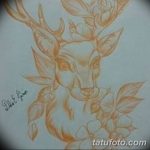 эскиз тату олень 23.02.2019 №105 - sketch tattoo deer - tatufoto.com