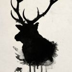 эскиз тату олень 23.02.2019 №114 - sketch tattoo deer - tatufoto.com