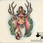 эскиз тату олень 23.02.2019 №116 - sketch tattoo deer - tatufoto.com