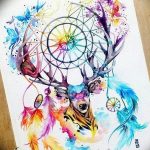 эскиз тату олень 23.02.2019 №119 - sketch tattoo deer - tatufoto.com