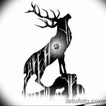 эскиз тату олень 23.02.2019 №121 - sketch tattoo deer - tatufoto.com