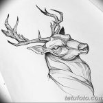 эскиз тату олень 23.02.2019 №128 - sketch tattoo deer - tatufoto.com