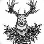 эскиз тату олень 23.02.2019 №141 - sketch tattoo deer - tatufoto.com