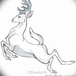 эскиз тату олень 23.02.2019 №145 - sketch tattoo deer - tatufoto.com