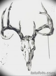 эскиз тату олень 23.02.2019 №148 - sketch tattoo deer - tatufoto.com