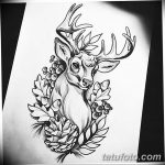 эскиз тату олень 23.02.2019 №157 - sketch tattoo deer - tatufoto.com