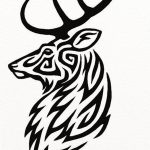 эскиз тату олень 23.02.2019 №164 - sketch tattoo deer - tatufoto.com