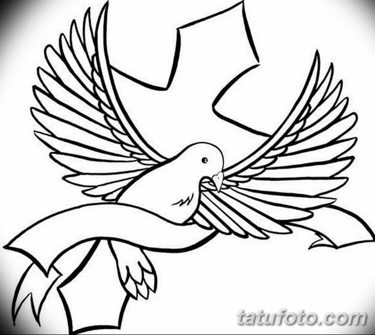 черно белый эскиз тату с крестом 09.03.2019 № 042 - tattoo sketch - tatufot...