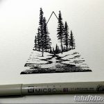 мужской эскиз тату с лесом 09.03.2019 №009 - tattoo sketches - tatufoto.com