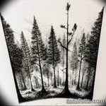 мужской эскиз тату с лесом 09.03.2019 №011 - tattoo sketches - tatufoto.com