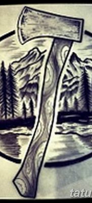 мужской эскиз тату с лесом 09.03.2019 №016 — tattoo sketches — tatufoto.com