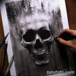 мужской эскиз тату с лесом 09.03.2019 №018 - tattoo sketches - tatufoto.com