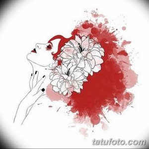 тату акварель для девушек эскизы 08.03.2019 №003 - tattoo sketches - tatufoto.com