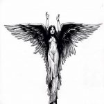 тату ангел эскизы мужские 09.03.2019 №005 - tattoo sketches - tatufoto.com