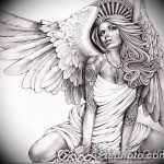 тату ангел эскизы мужские 09.03.2019 №007 - tattoo sketches - tatufoto.com
